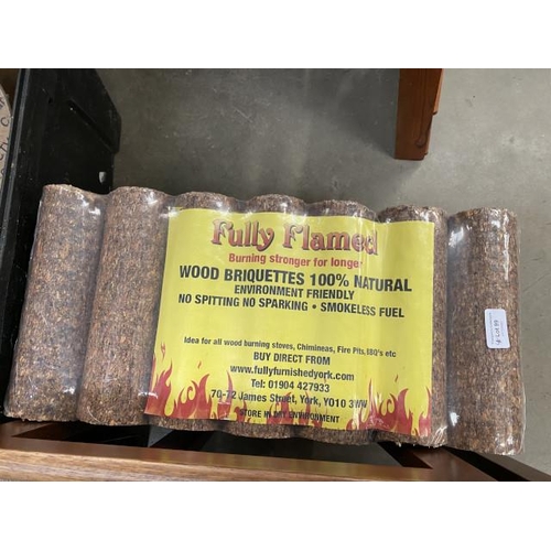 99 - 4 bags of 100% natural briquettes with certificate of analysis results