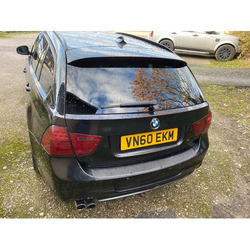 180 - VN60 EKM BMW 320D Sport Plus Edition estate car in black. 5 doors, diesel, 1995CC. Date of first reg... 