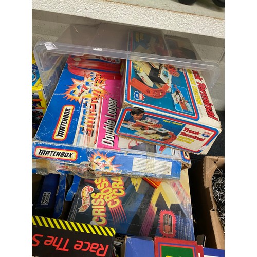 350 - 4 boxes of vintage games inc. Matchbox, truck terminal, Connect4, Totopoly, Monopoly etc. (These are... 