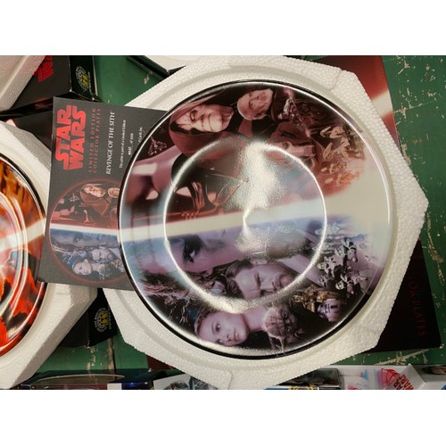 183 - 6 boxed Star Wars limited edition of 3000 collectors plates with certificates: Revenge of the Sith 0... 