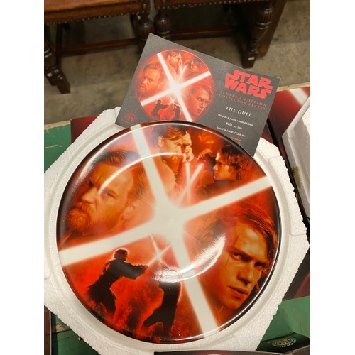 183 - 6 boxed Star Wars limited edition of 3000 collectors plates with certificates: Revenge of the Sith 0... 