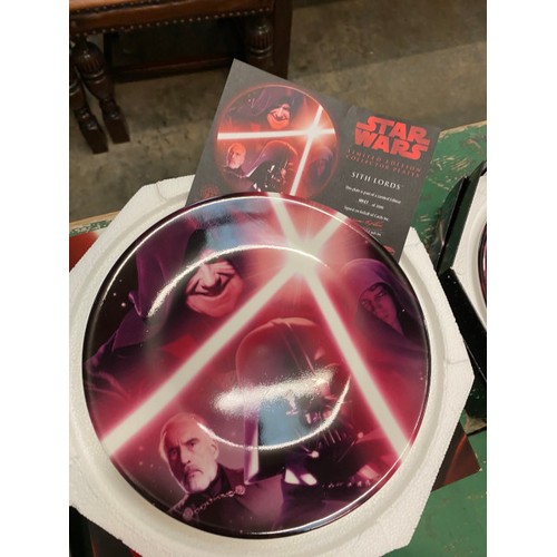 183 - 6 boxed Star Wars limited edition of 3000 collectors plates with certificates: Revenge of the Sith 0... 