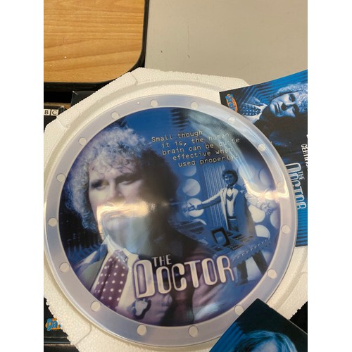 185 - 9 boxed Doctor Who exclusive edition collectors plates with certificates of authenticity: The doctor... 