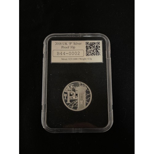 2 - “DateStamp” The 2018 DateStamp United Kingdom A-Z silver 10p coin set. 
Metal: 925/1000 Silver
Weigh... 