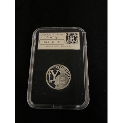 2 - “DateStamp” The 2018 DateStamp United Kingdom A-Z silver 10p coin set. 
Metal: 925/1000 Silver
Weigh... 