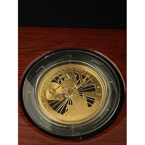 27 - “The Royal Mint” The Britannia 2017 UK Quarter Ounce Gold Proof Coin 
Denomination: £25
Issuing Auth... 