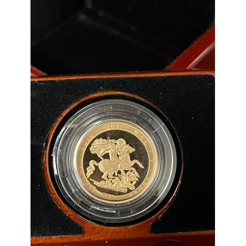 78 - “The Royal Mint” The Piedfort Sovereign 2017 Gold Proof Coin 
Denomination: The Piedfort Sovereign
I... 