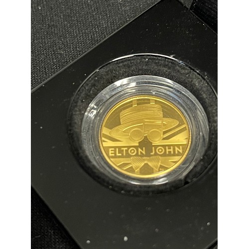 72 - “The Royal Mint” Elton John 2020 UK Quarter-Ounce Gold Proof Coin 
Denomination: £25
Issuing Authori... 