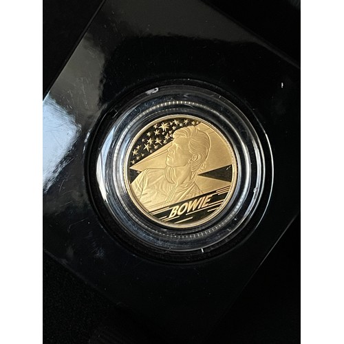 70 - “The Royal Mint” David Bowie 2020 UK Quarter-Ounce Gold Proof Coin 
Denomination: £25
Issuing Author... 