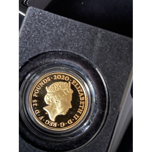 70 - “The Royal Mint” David Bowie 2020 UK Quarter-Ounce Gold Proof Coin 
Denomination: £25
Issuing Author... 