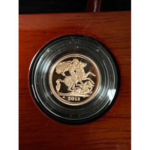 67 - “The Royal Mint” The Half-Sovereign 2018 Gold Proof Coin 
Denomination: The Half-Sovereign 
Issuing ... 