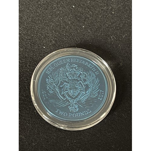 66 - The Sapphire Jubilee 1952-2017 Blue Titanium Coin 
Country of Issue: British Indian Ocean Territory ... 