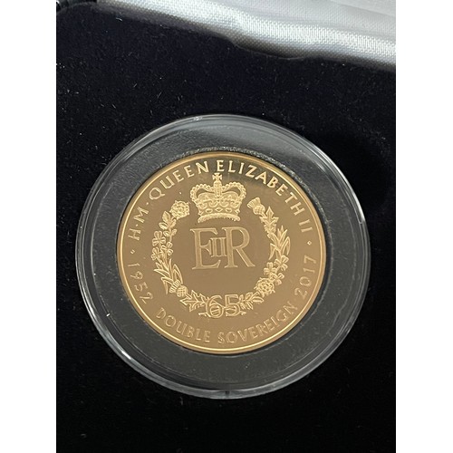 62 - “Harrington & Byrne” 2017 Sapphire Jubilee Gold Proof Double Sovereign 
Metal: 22 carat gold
Year of... 