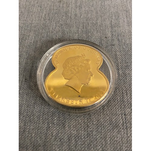 93 - Bailiwick of Guernsey 2011 Royal British Legion £5 coin 
Denomination: £5
Metal: 24 carat gold plate... 