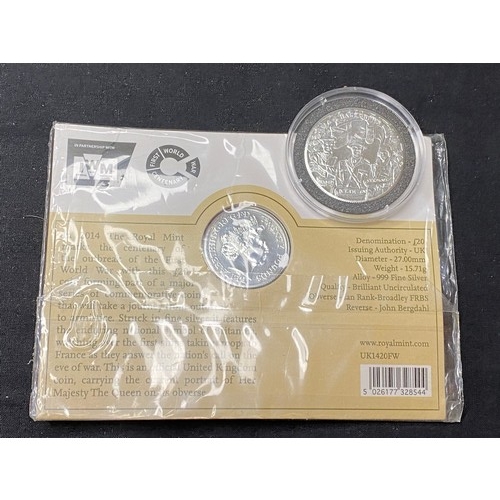 94 - 2014 Tristan Da Cunha Silver Plated 32mm 12.4g Half Crown Coin and 