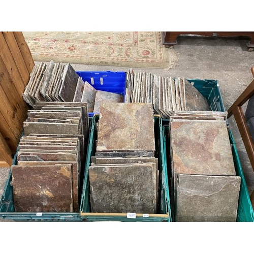 135 - Stone flooring tiles (30 x 30cm) in used but good condition