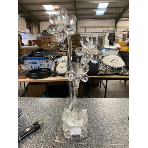 158 - Nuria Grau crystal flower sculpture 45H