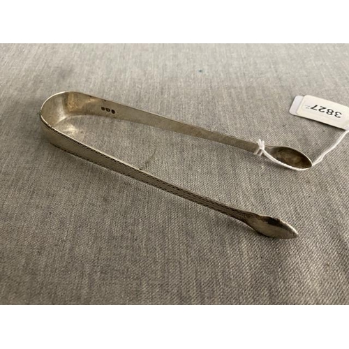 221 - Georgian silver sugar tongs 34g