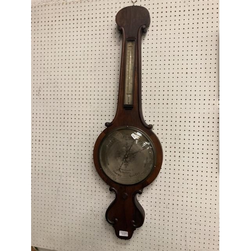 272 - 19th century mahogany J.R & J. Neill, Belfast wall barometer