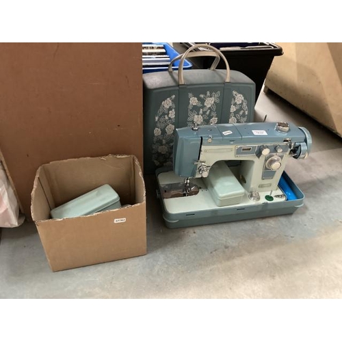 314 - Cased Brother electric sewing machine with foot pedal & accessories (serial No. 455922)