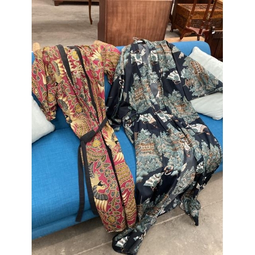 340 - 2 kimonos (1 full length and 1 3/4 length, both free size)