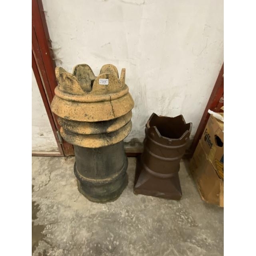 78 - 2 Victorian chimney pots (both a/f) 85 & 54H