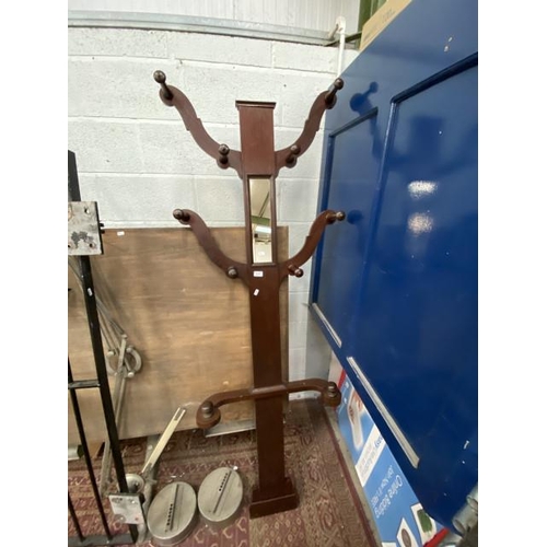 81 - Mahogany wall mounted hat stand 196H