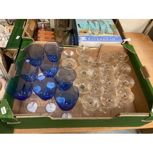 270 - 4 boxes containing 12 ginger jars, Schweppes soda syphon, 18 piece tumbler set, set of 8 M&S wine gl... 