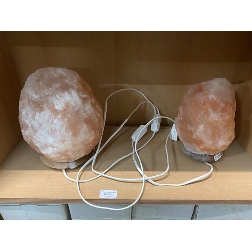 227 - 2 Himalayan salt lamps