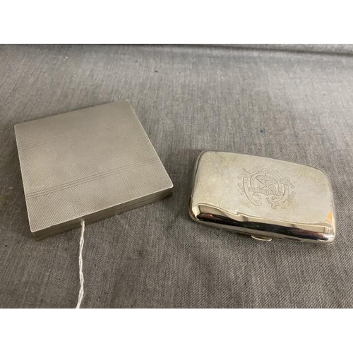 260 - Two silver cigarette cases (A Wilcox, Birmingham 141g & Rolason Brothers, Birmingham 65g, both engra... 