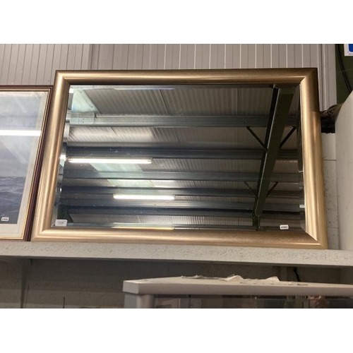 294 - Gilt framed bevel edged mirror 66x97cm