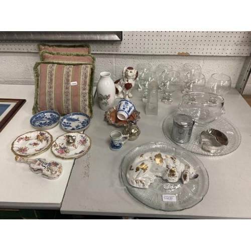 321 - Collection of glassware & china inc. Orrefors signed bowl, two blue & white Chinese dishes, Stafford... 