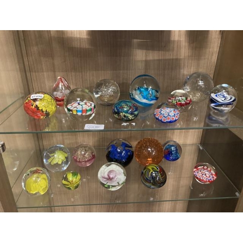 362 - 20 glass paperweights