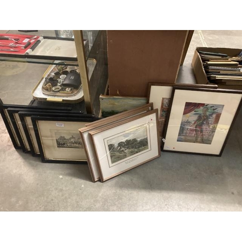 379 - 10 pictures inc. 3 framed Frank Reynolds 1876-1953 signed watercolours, two at 'Tunbridge Wells' & '... 