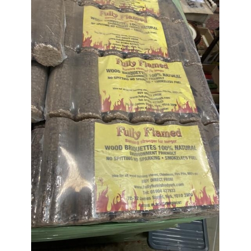 444 - 4 bags of 100% natural briquettes with certificate of analysis results