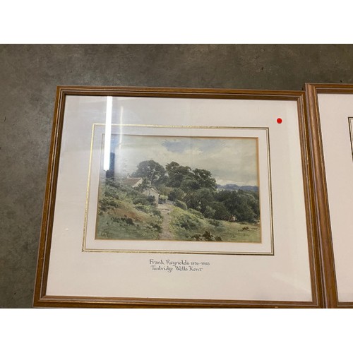 379 - 10 pictures inc. 3 framed Frank Reynolds 1876-1953 signed watercolours, two at 'Tunbridge Wells' & '... 