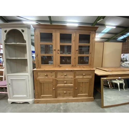 101 - Good quality pine farmhouse dresser 187H 153W 45D