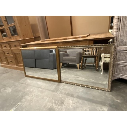 102 - 2 Gilt framed mirrors  70 x 100cm and 70 x 98cm