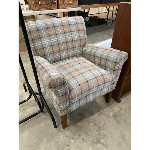 164 - Tartan inspired Balmoral lounge chair 74W