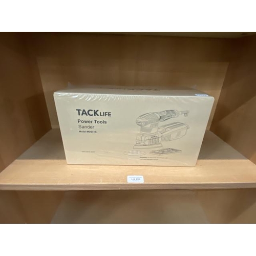 230 - Boxed Tack Life sander model. MDS01B NEW