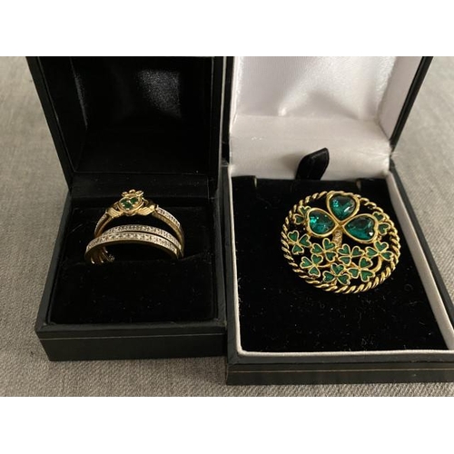 265 - 925 silver gilt set of 3 rings 