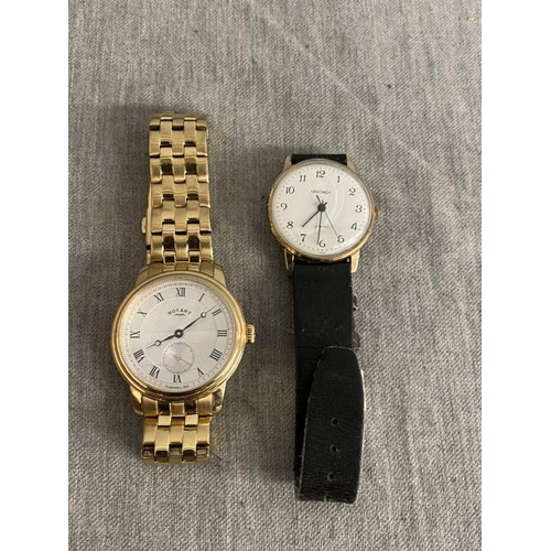 278 - Rotary gold tone watch GB00335/08 & vintage Sekonda 19 jewels watch