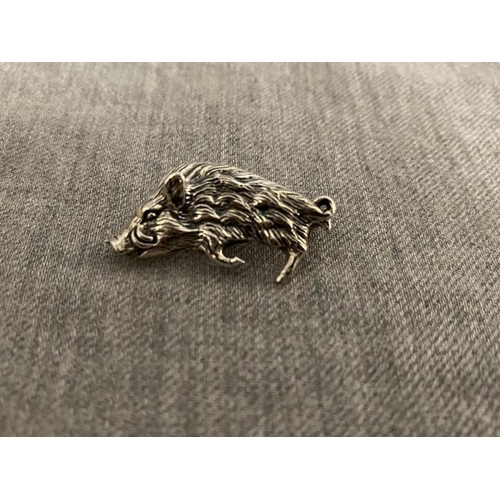 279 - Silver wild Boar brooch