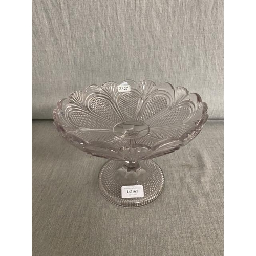 323 - Vintage glass cake stand