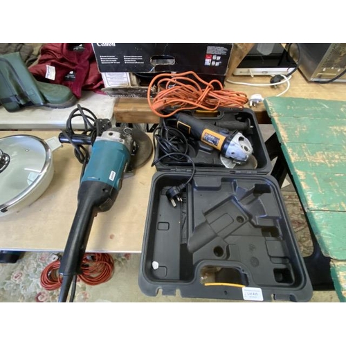 435 - Cased JCB-AG710 angle grinder & Makita 9069 angle grinder