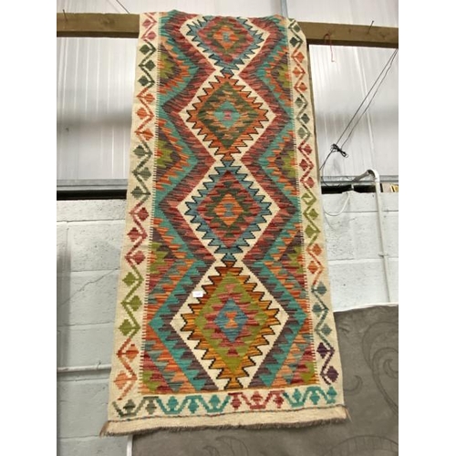 95 - Chobi Kilim runner 243 x 81cm