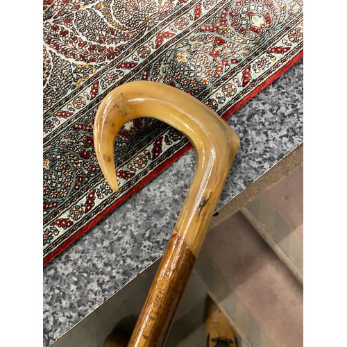 197 - Horn handled shepherd's crook 121H