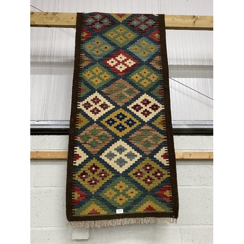 107 - Maimana Kilim runner 203 x 65cm