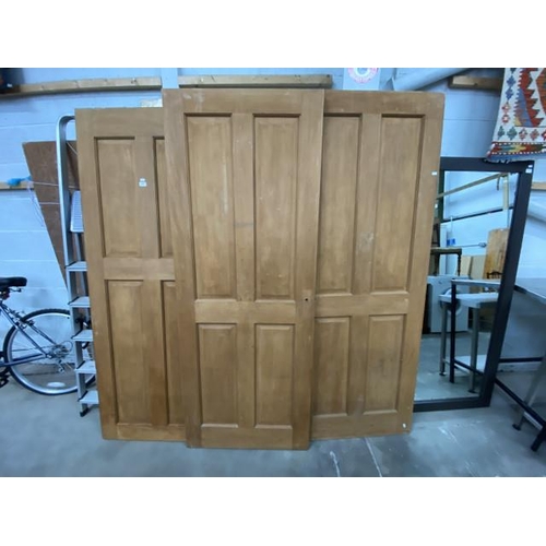 112 - 3 panelled internal doors 2x 196H 76W & 198H 76W