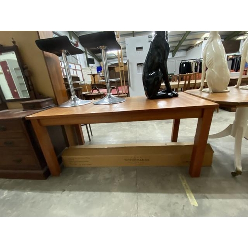 120 - Pine extending dining table 74H 70-260W 85D